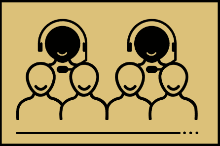 2b connected contact call center icon